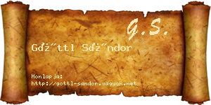 Göttl Sándor névjegykártya