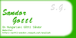 sandor gottl business card